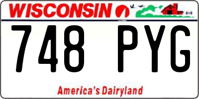 WI license plate 748PYG