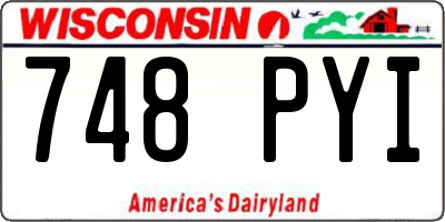 WI license plate 748PYI