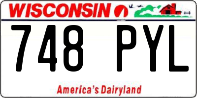WI license plate 748PYL