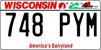 WI license plate 748PYM