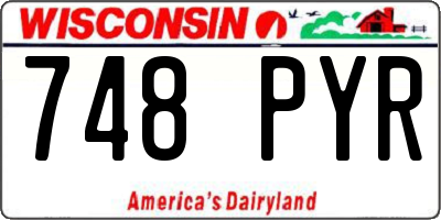 WI license plate 748PYR