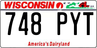 WI license plate 748PYT