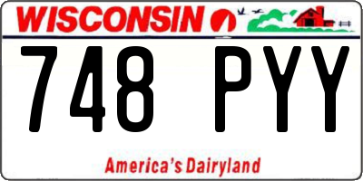 WI license plate 748PYY