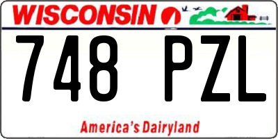 WI license plate 748PZL
