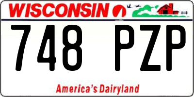 WI license plate 748PZP