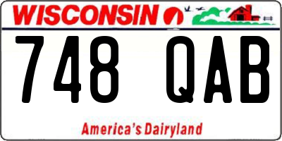 WI license plate 748QAB