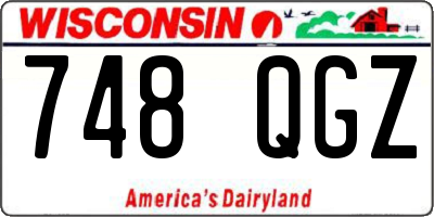 WI license plate 748QGZ
