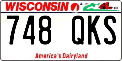 WI license plate 748QKS