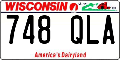 WI license plate 748QLA