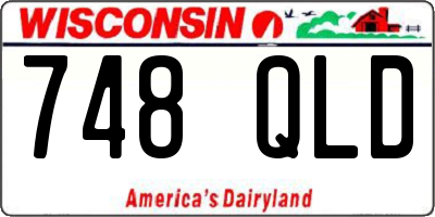 WI license plate 748QLD