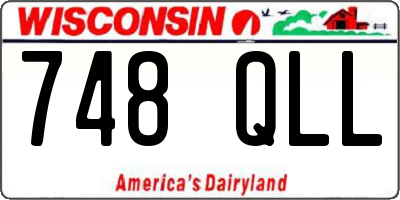 WI license plate 748QLL
