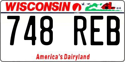 WI license plate 748REB