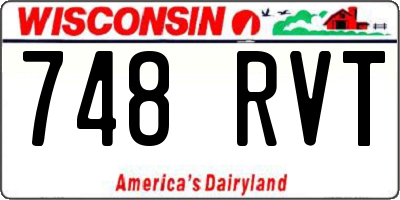 WI license plate 748RVT