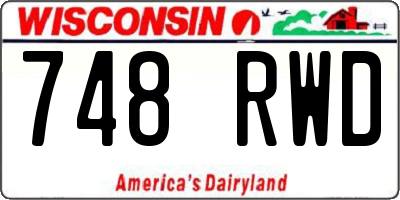 WI license plate 748RWD