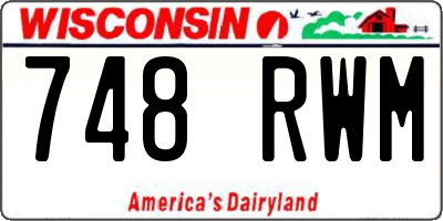 WI license plate 748RWM