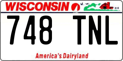 WI license plate 748TNL