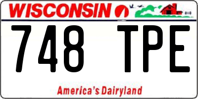 WI license plate 748TPE