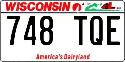 WI license plate 748TQE