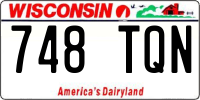 WI license plate 748TQN