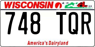 WI license plate 748TQR
