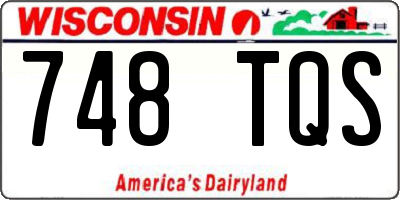 WI license plate 748TQS