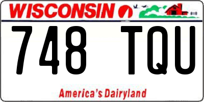 WI license plate 748TQU