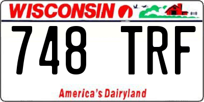 WI license plate 748TRF