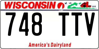 WI license plate 748TTV
