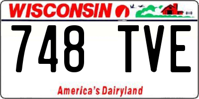 WI license plate 748TVE