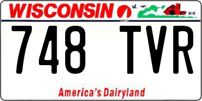 WI license plate 748TVR