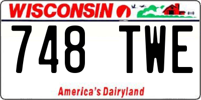 WI license plate 748TWE