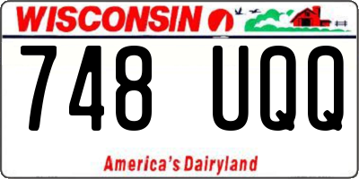 WI license plate 748UQQ