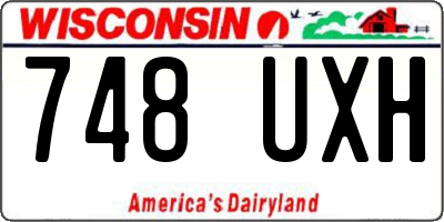 WI license plate 748UXH