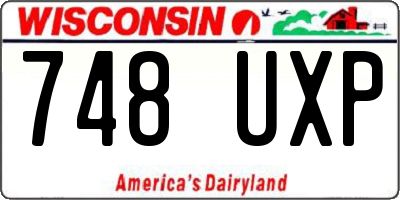 WI license plate 748UXP