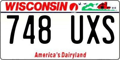 WI license plate 748UXS