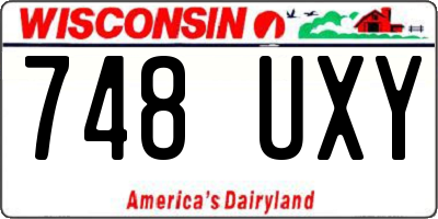 WI license plate 748UXY