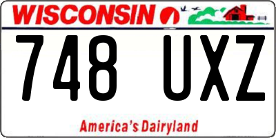 WI license plate 748UXZ