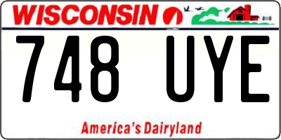 WI license plate 748UYE