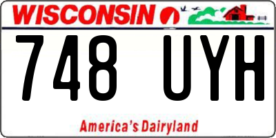 WI license plate 748UYH