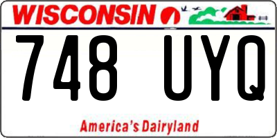 WI license plate 748UYQ