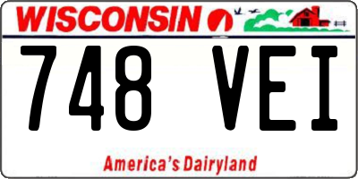 WI license plate 748VEI