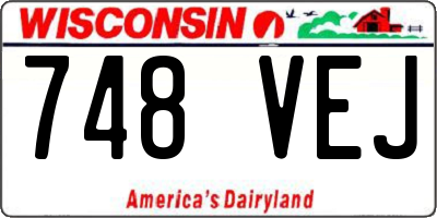 WI license plate 748VEJ