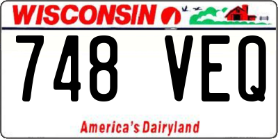 WI license plate 748VEQ