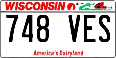 WI license plate 748VES