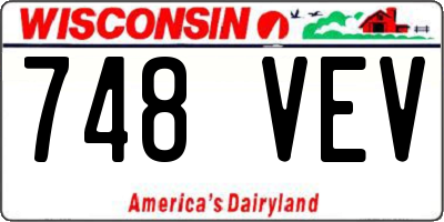 WI license plate 748VEV