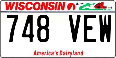 WI license plate 748VEW