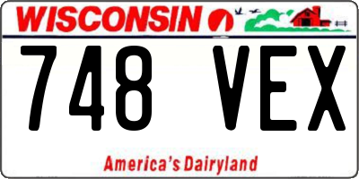 WI license plate 748VEX