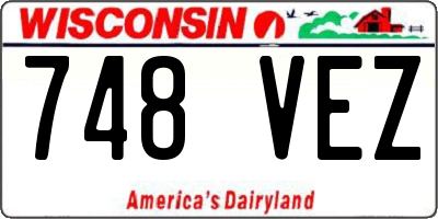 WI license plate 748VEZ