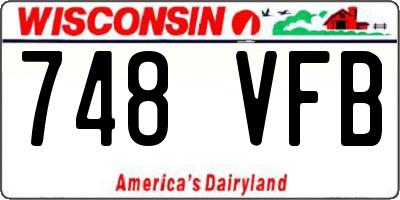 WI license plate 748VFB