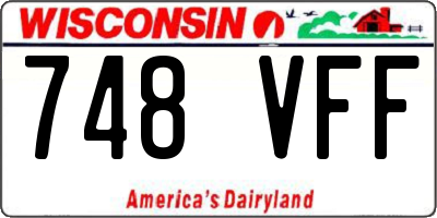 WI license plate 748VFF